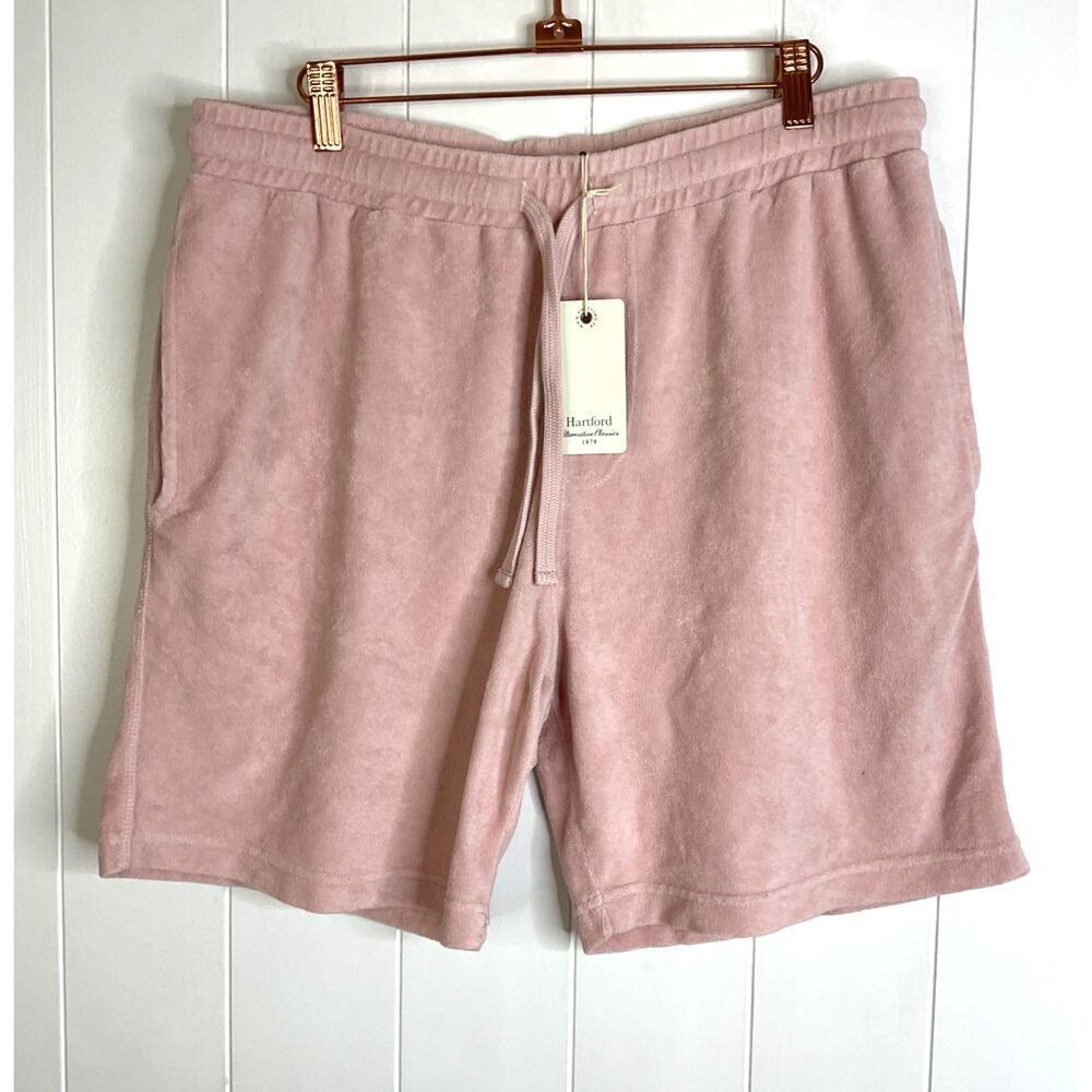 Hartford Alternative Classic Bouclette‎ Bermuda Pale Pink Men's Shorts Size XL
